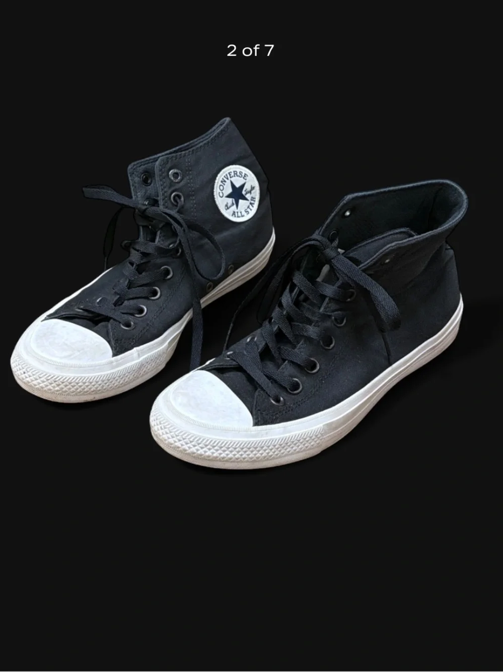 Classic Black Canvas Low-Top Sneakers with White Toe
